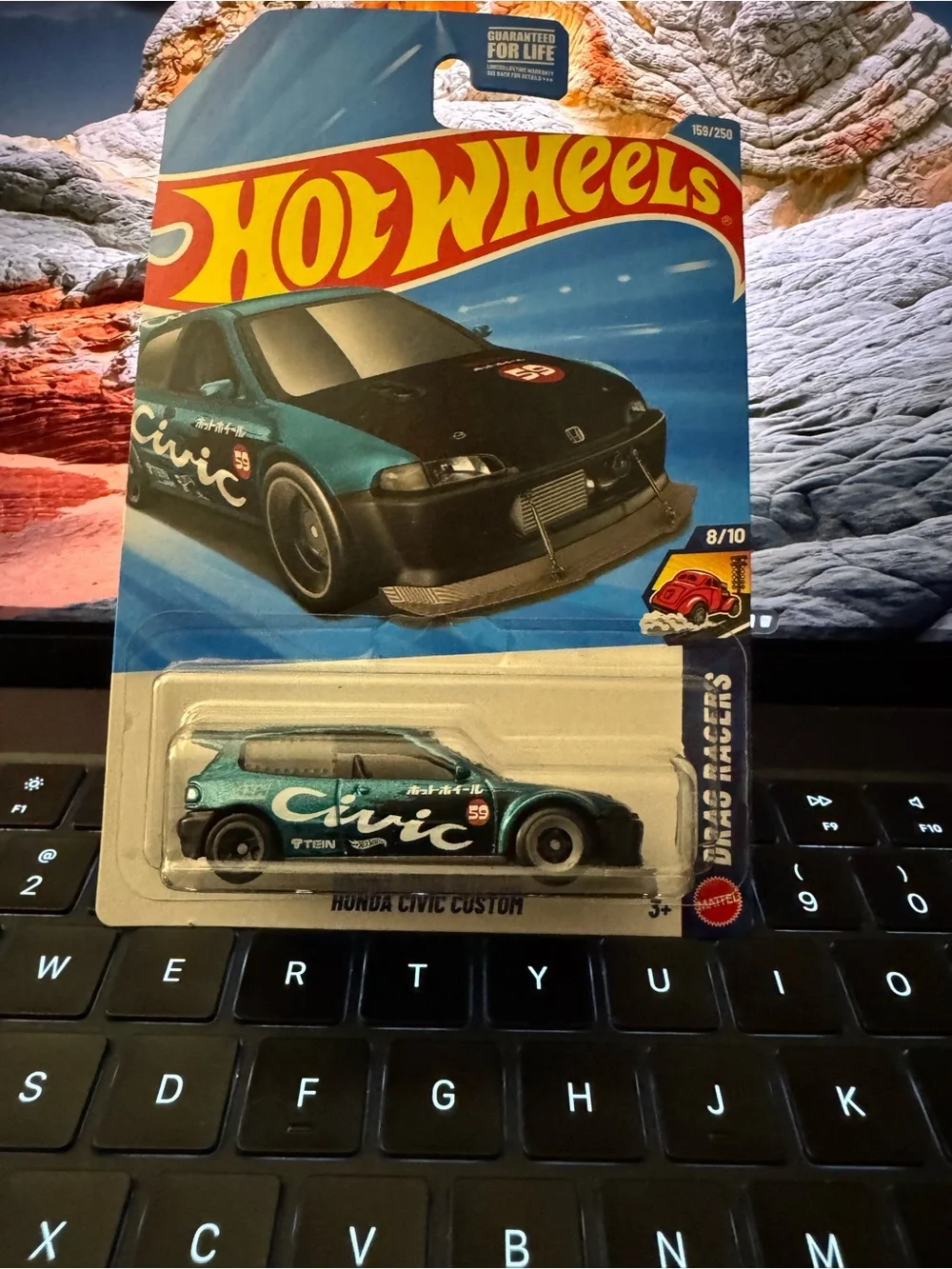 Hot Wheels Honda Civic Custom Toy Car - Teal and Black